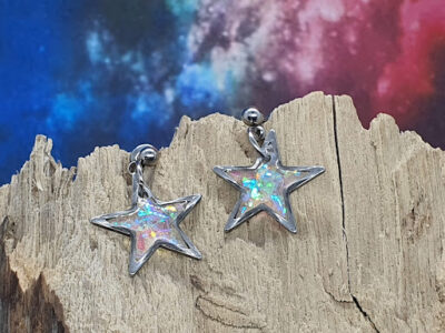 #999-1 - Boucles d'oreilles "étoiles scintillantes"