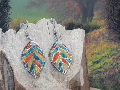 #102-3 - Boucles d'oreilles "Feuilles d'automne"