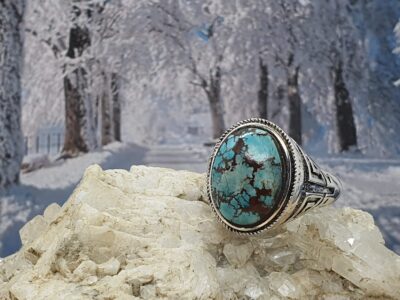 #826-3 - bague argent 925 & magnésite – Image 3