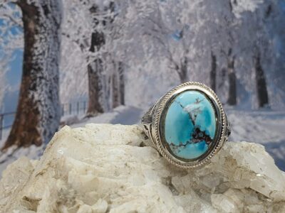 #826-2- bague argent 925 & magnésite – Image 2