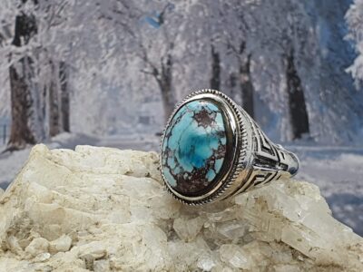 #826-1 - bague argent 925 & magnésite – Image 4