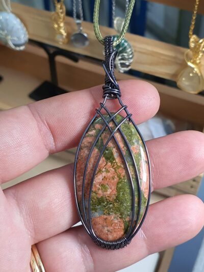 #1026 - Pendentif Unakite "Couleurs d'automne"