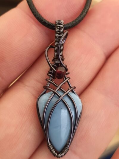 #1028 - pendentif opale bleue Owyhee – Image 2
