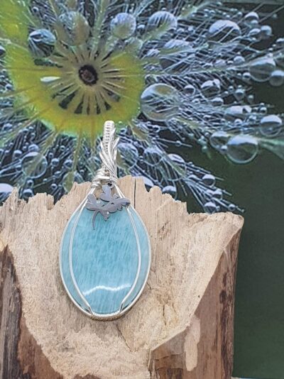 #1036 - pendentif aventurine verte "LIBELLULES" – Image 2