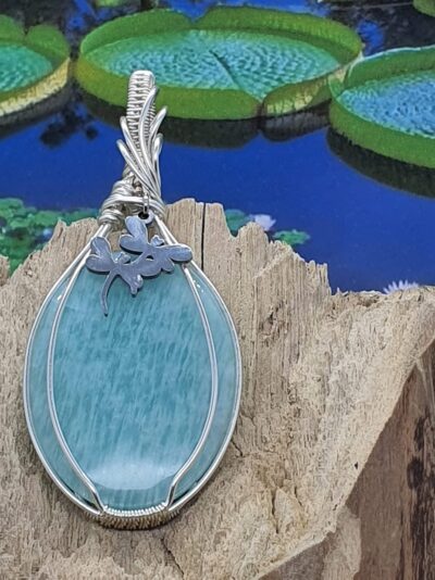 #1036 - pendentif aventurine verte "LIBELLULES" – Image 3