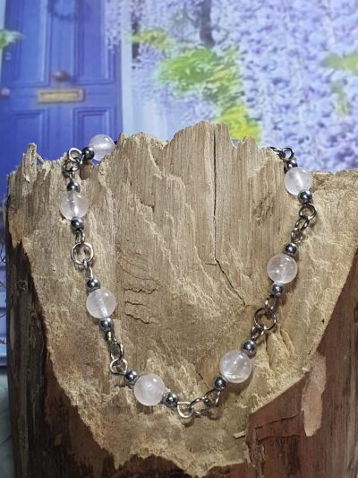 #932 - bracelet quartz rose