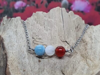 #917 - bracelet "PATRIOTE" barrette