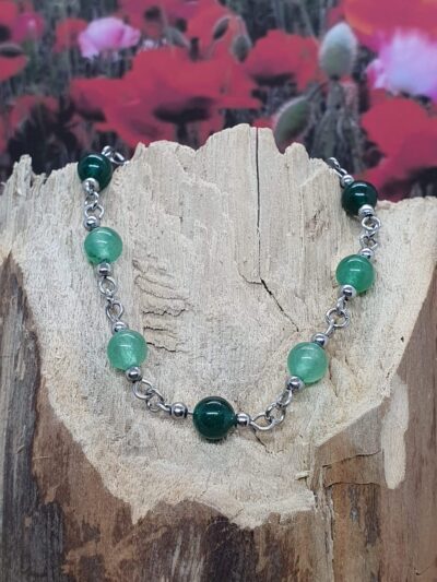#952 - bracelet aventurine & jade vert