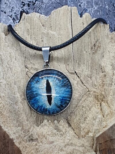 #1047-4 - pendentif œil bleu/doré – Image 2