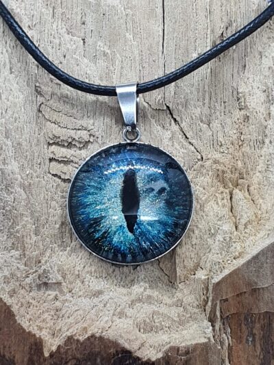 #1047-5 - pendentif œil bleu 20mm