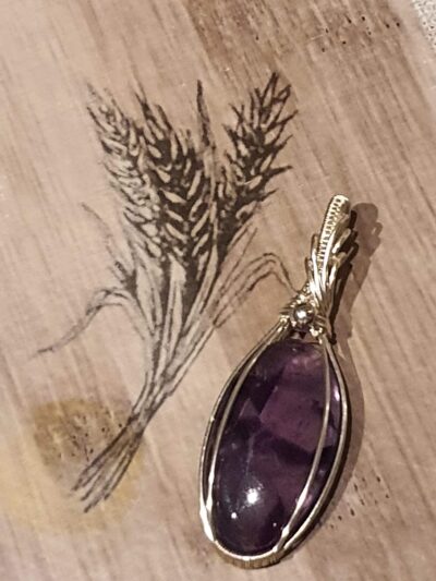 #1050 - pendentif améthyste trappiche "VOILE" – Image 2
