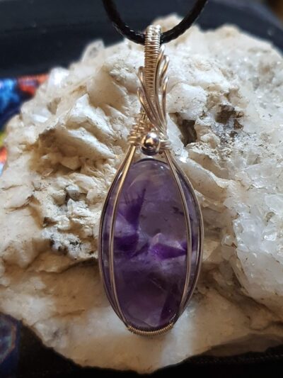 #1050 - pendentif améthyste trappiche "VOILE" – Image 3