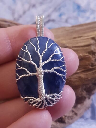 #1067 - pendentif arbre de vie sur sodalite