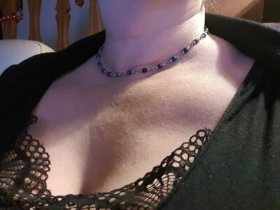 #1101 - Collier ras de cou agate rouge – Image 2