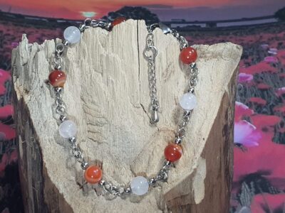 #1129 - bracelet cornaline et quartz rose – Image 2