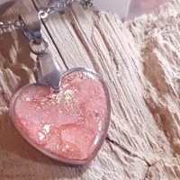 pendentif cœur rose Saint Valentin modèle 4