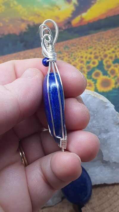 #1289 - Pendentif lapis-lazuli goutte inversée – Image 3