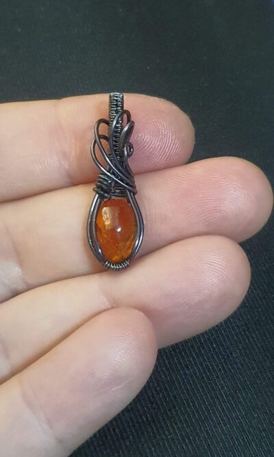 #1300 - pendentif grenat hessonite – Image 2