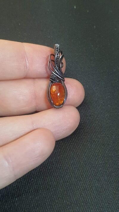 #1300 - pendentif grenat hessonite – Image 3