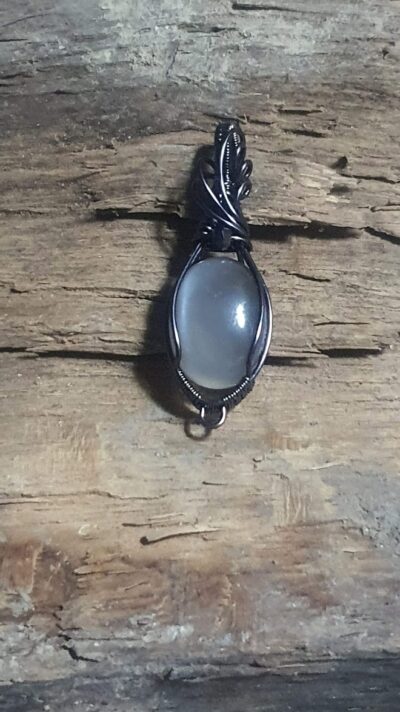 #1303 - pendentif pierre de lune grise – Image 3