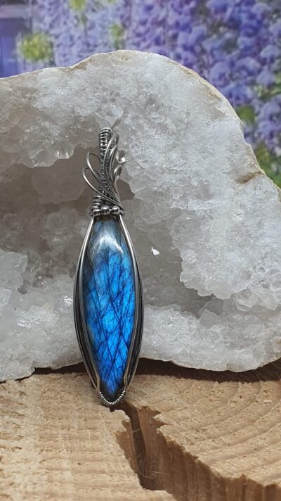 #1317 - pendentif labradorite navette – Image 3