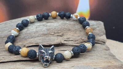#1322 - Bracelet homme "Loup de feu" – Image 4
