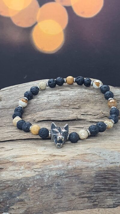 #1322 - Bracelet homme "Loup de feu" – Image 3