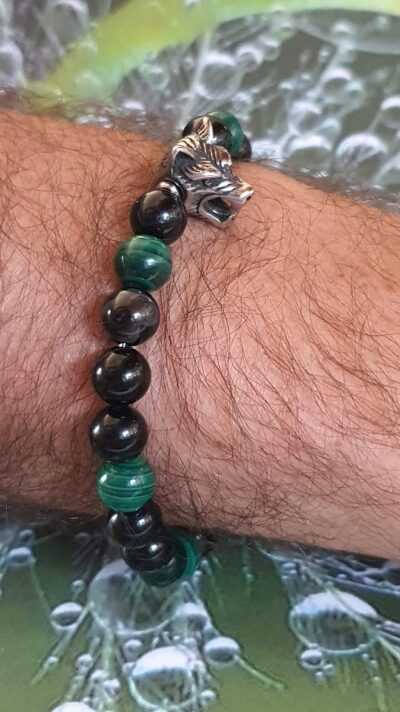 #1323 - Bracelet homme "Loup de la nature" – Image 2