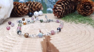 #1394 - bracelet tourmaline multicolore "Elégance et énergie" – Image 4