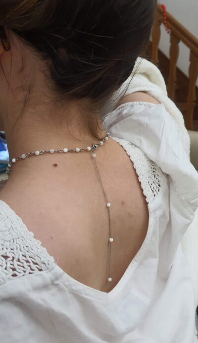 #1499 - Collier mariage ras de cou en perles de nacre – Image 2