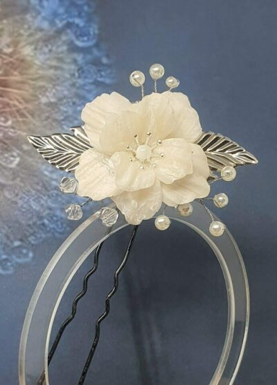 Bijou de cheveu épingle de mariage fleuri pour coiffure