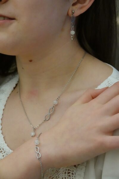 #1475- pendentif mariage "Amour infini" péristérite – Image 2