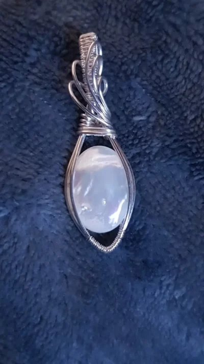 #1519 - pendentif mariage "Nacre et Argent" – Image 3
